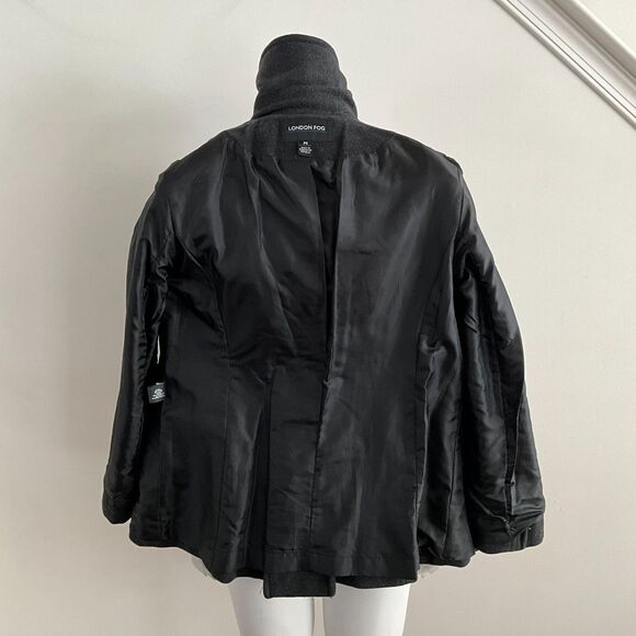 London Fog Wool Blend Double Breasted Jacket Gray Long Sleeve PS - Picture 5 of 8